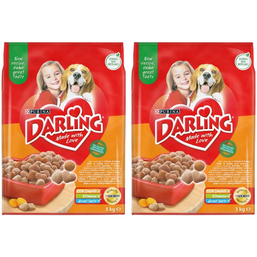 Darling Purina Sucha karma dla psa z drobiem i warzywami – 15 kg