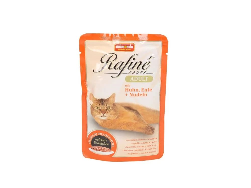 Animonda Rafine Soupe karma mokra dla dorosłych kotów Kura z kaczką i kluskami w sosie 100 g