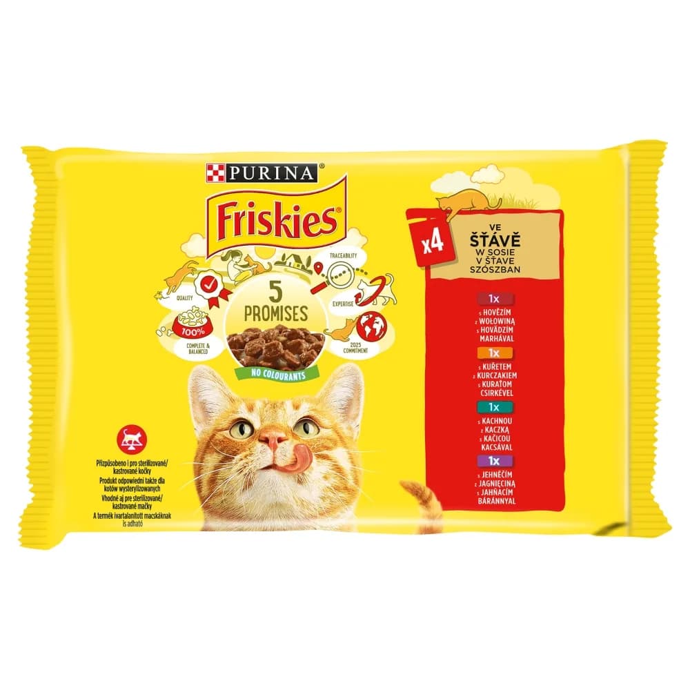 Friskies Purina Multipack z mięsem w sosie dla kota 4 × 85 g