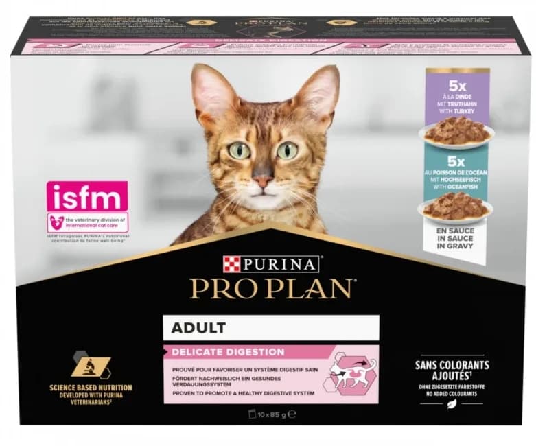 PRO PLAN Purina Delicate z rybą dla kota – 10×85 g