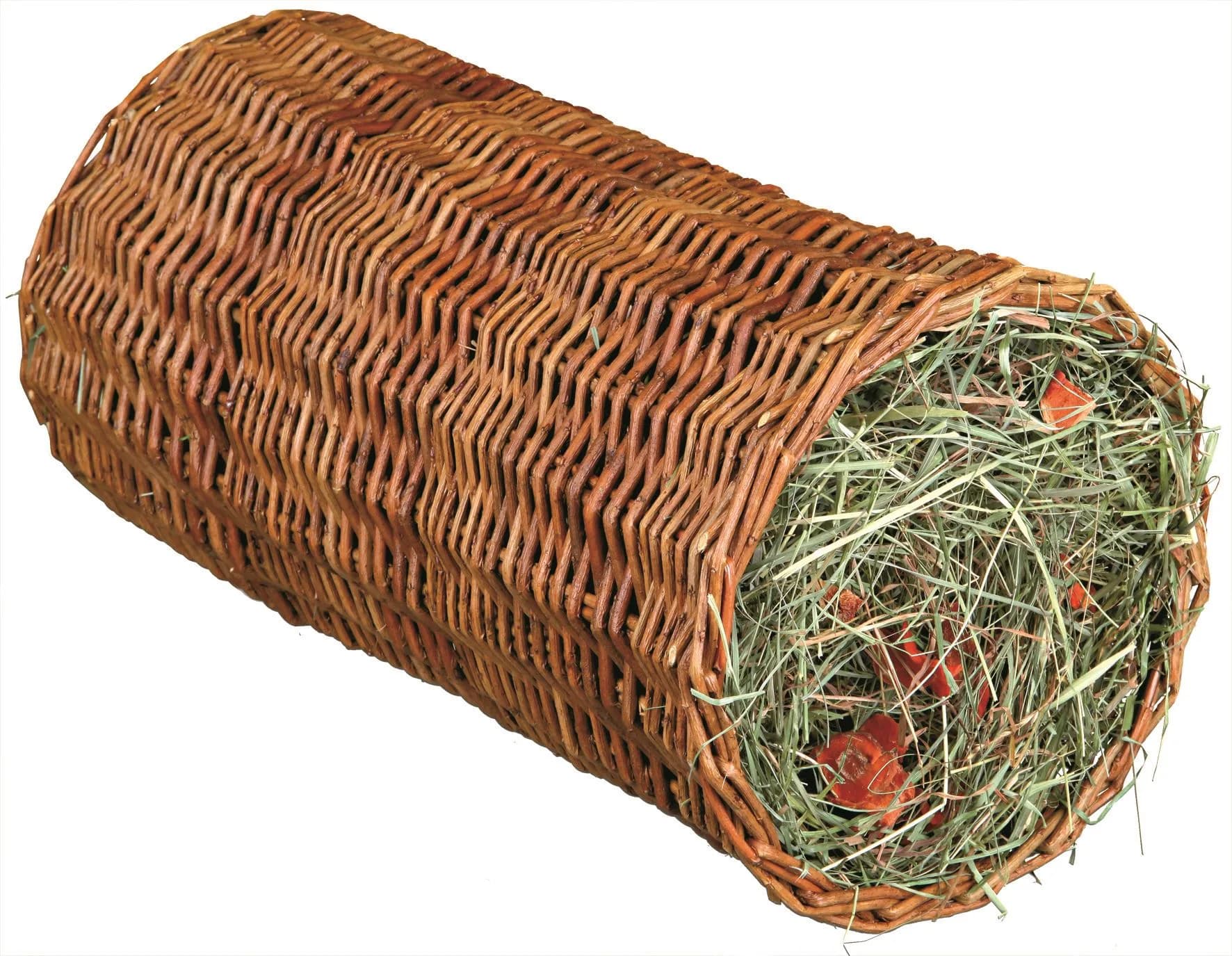 Trixie Tunel wiklinowy z sianem dla gryzoni i królika – ø 15 × 33 cm