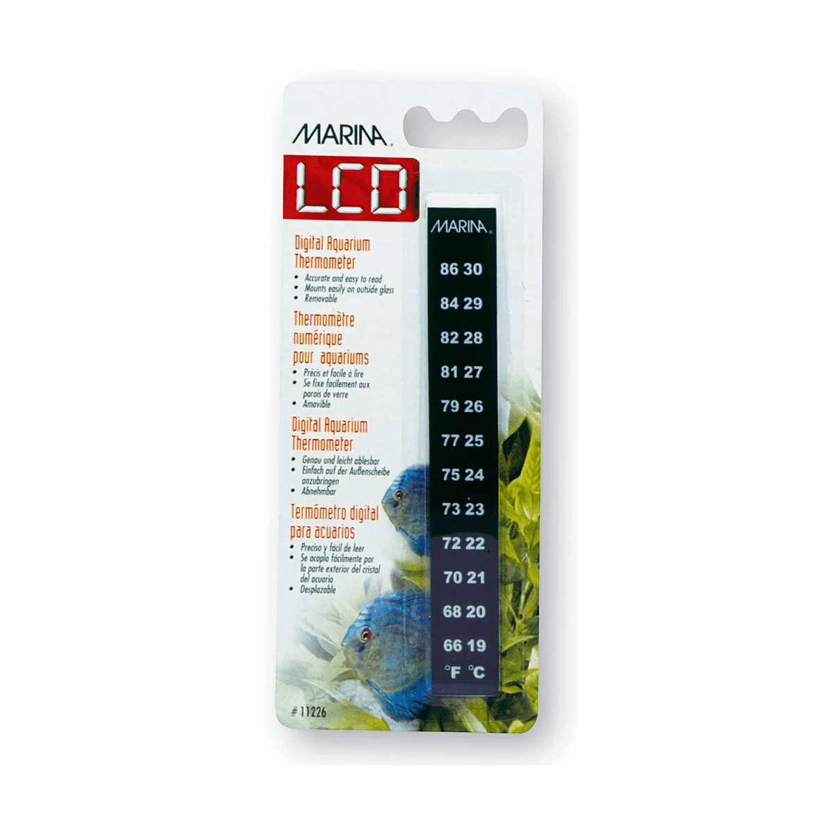 Hagen Cyfrowy termometr Marina LCD do akwarium 19 30 °C