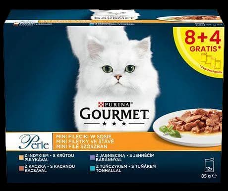 Gourmet Purina Perle Karma dla kota Fileciki w sosie mix smaków różne 1,16 kg