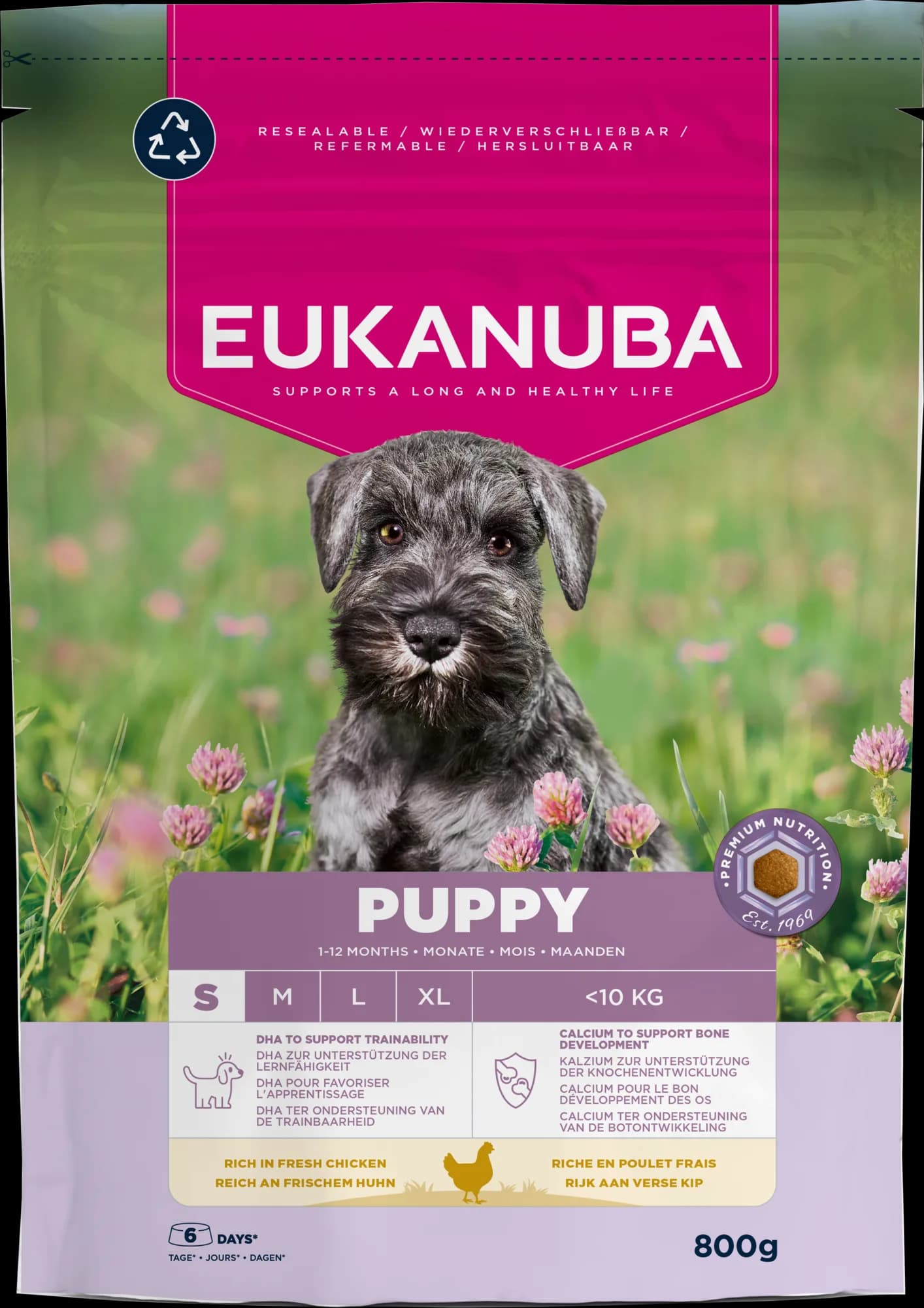 Eukanuba Dog life care sucha karma dla szczeniąt psów małych ras kurczak – 800 g