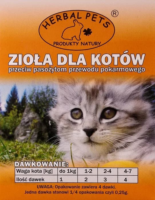Herbal Pets Zioła przeciw pasożytom dla kota