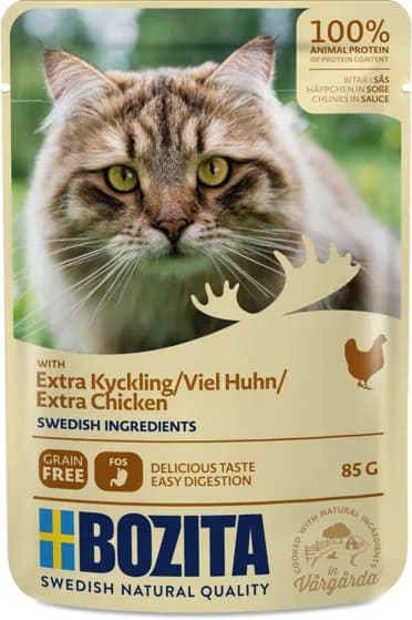 Bozita Karma mokra dla kotów w saszetkach z dodatkiem kurczaka 85 g