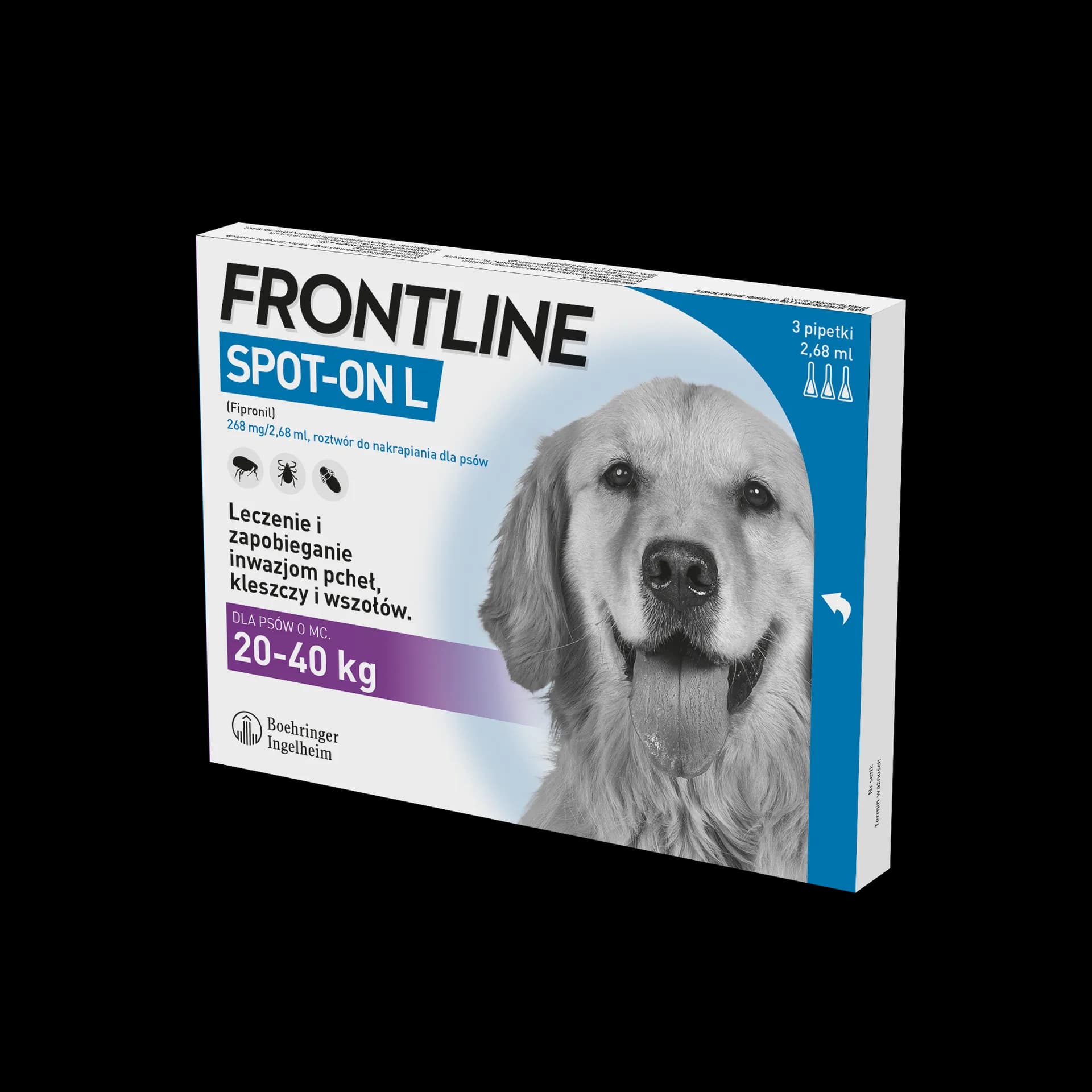 Frontline Spot-On roztwór do nakrapiania dla psów o różnej wadze 3 pipety – S