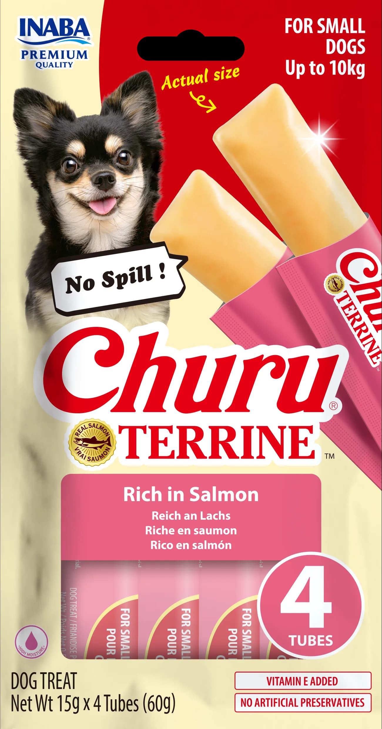 INABA Dog Churu Terrine Salmon przysmak dla szczeniąt i młodych psów Salmon 4 x 15 g (60 g)