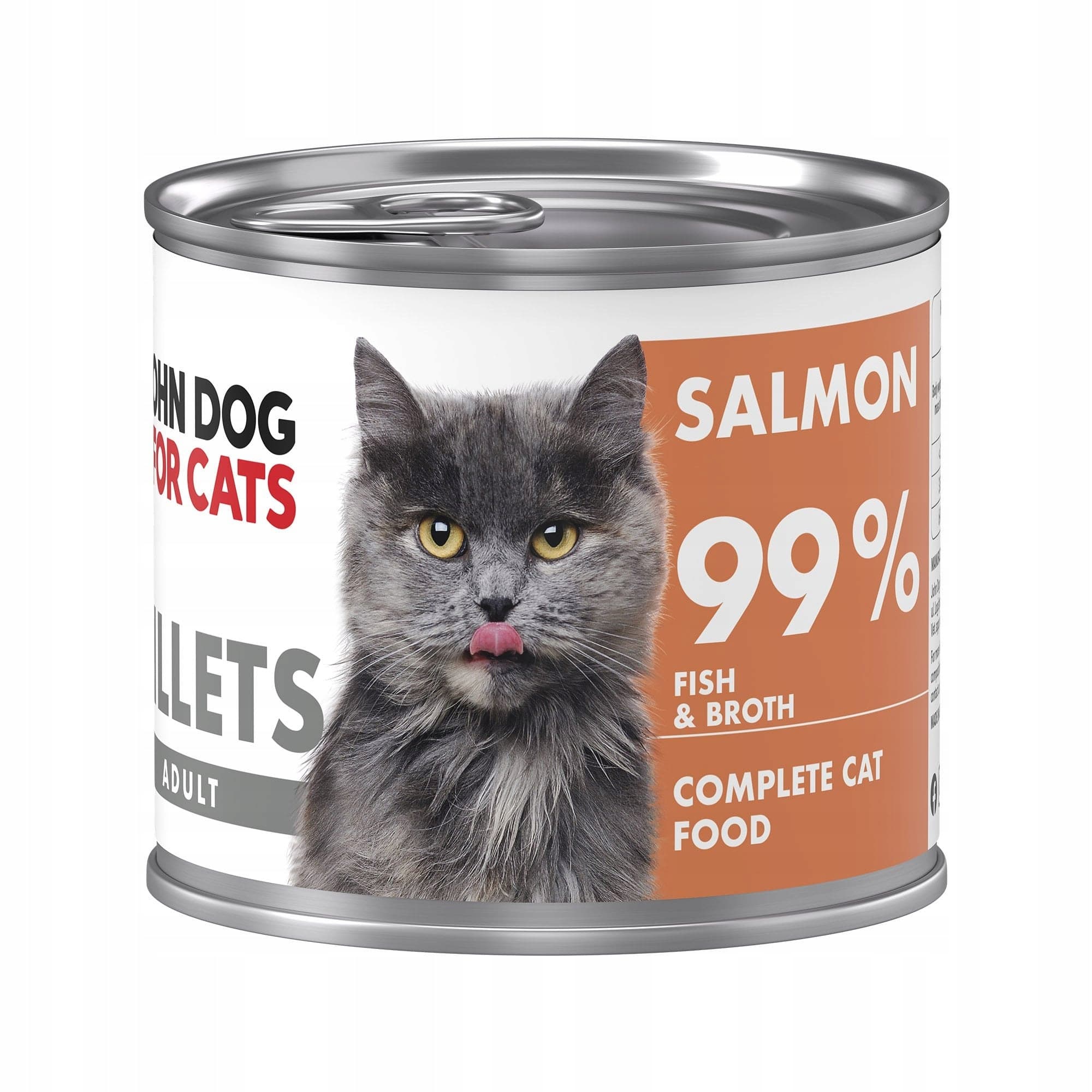 John Dog for Cats Filety karma mokra z łososiem dla dorosłych kotów 140 g