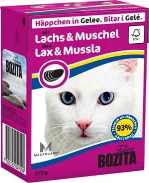 Bozita Łosoś i małże w galaretce 370 g
