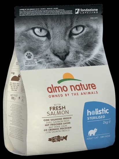 Almo Nature Sucha karma Holistic Sterilised z łososiem dla kota – 400 g