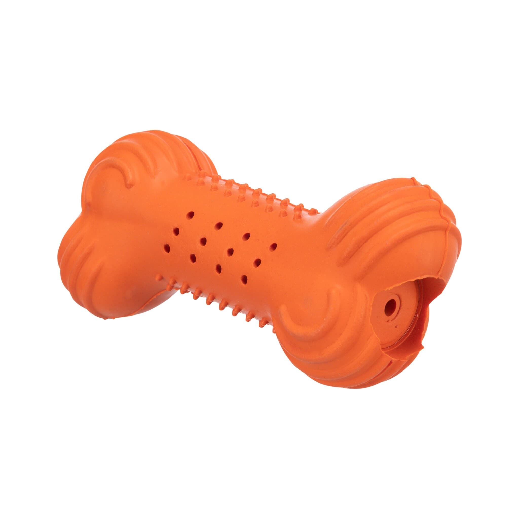 Trixie Szeleszcząca kość z kauczuku – pomarańczowy, 11 cm