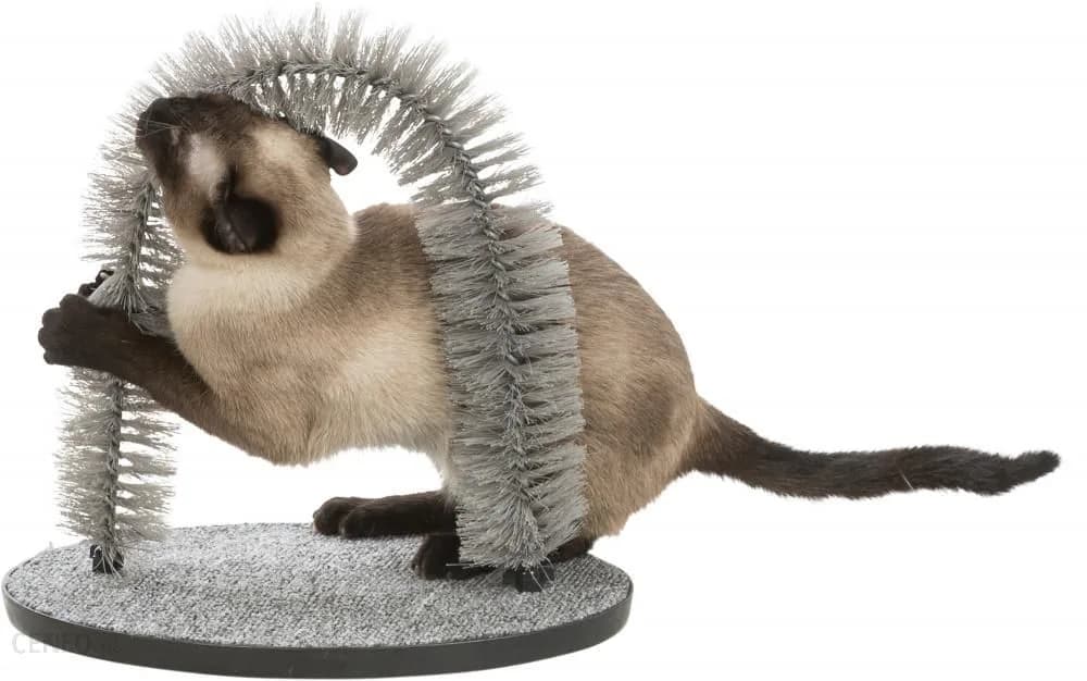 Trixie Fur Care Arch szczotka dla kotów szara 36 × 33 cm
