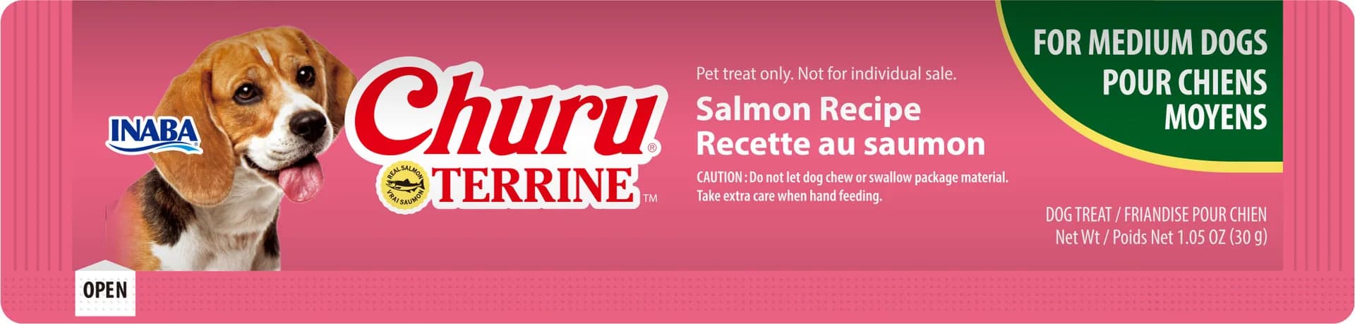 INABA Dog Churu Terrine Salmon przysmak dla dorosłych psów 4 x 30 g (120 g)