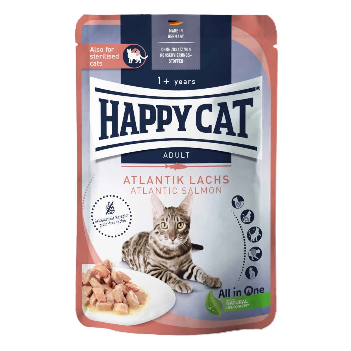 Happy Cat Culinary Meat in Sauce Atlantic Salmon mokra karma dla kotów dorosłych łosoś atlantycki 85 g