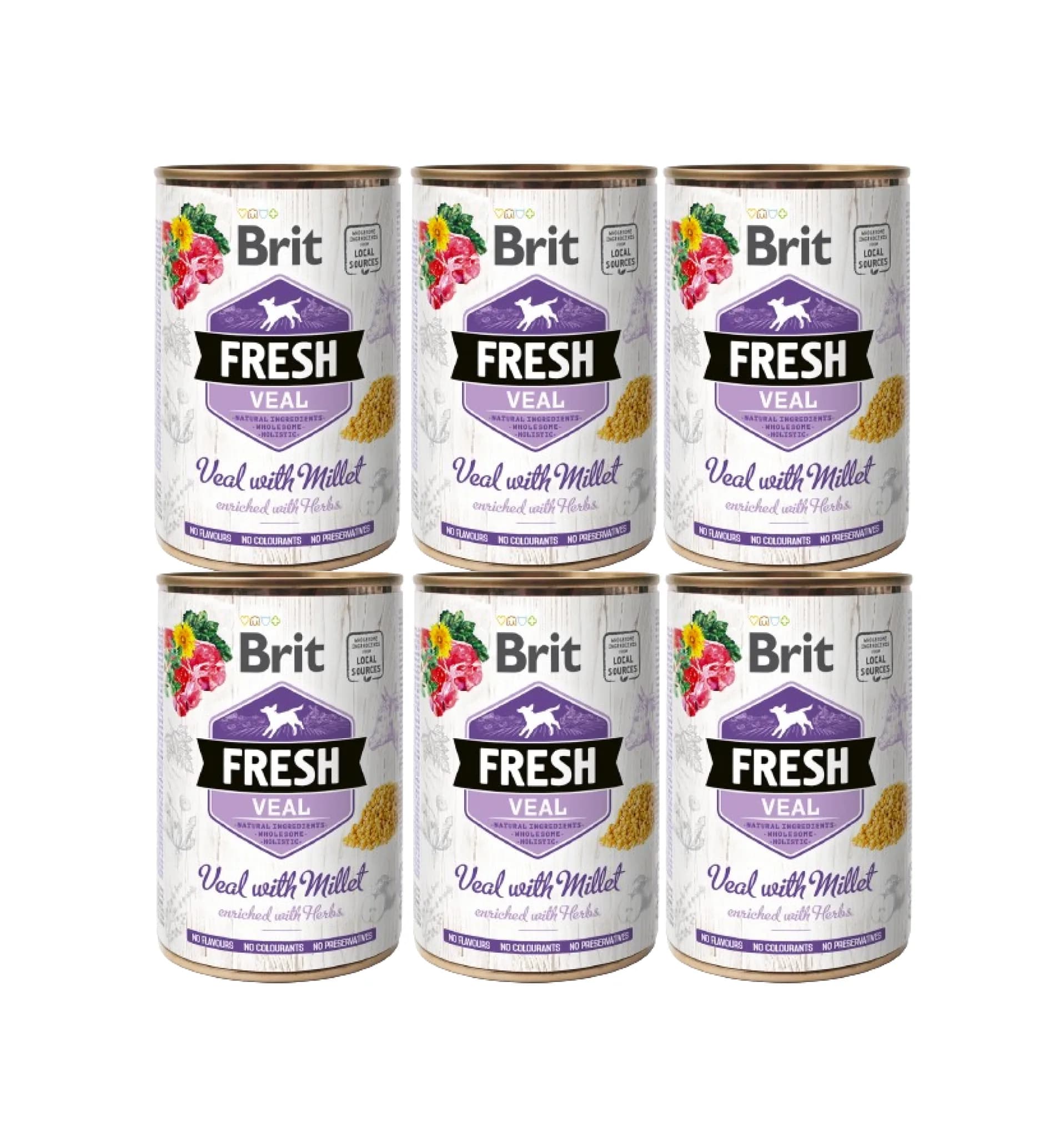 Brit mokra karma Fresh cielęcina i proso dla psa 400 g