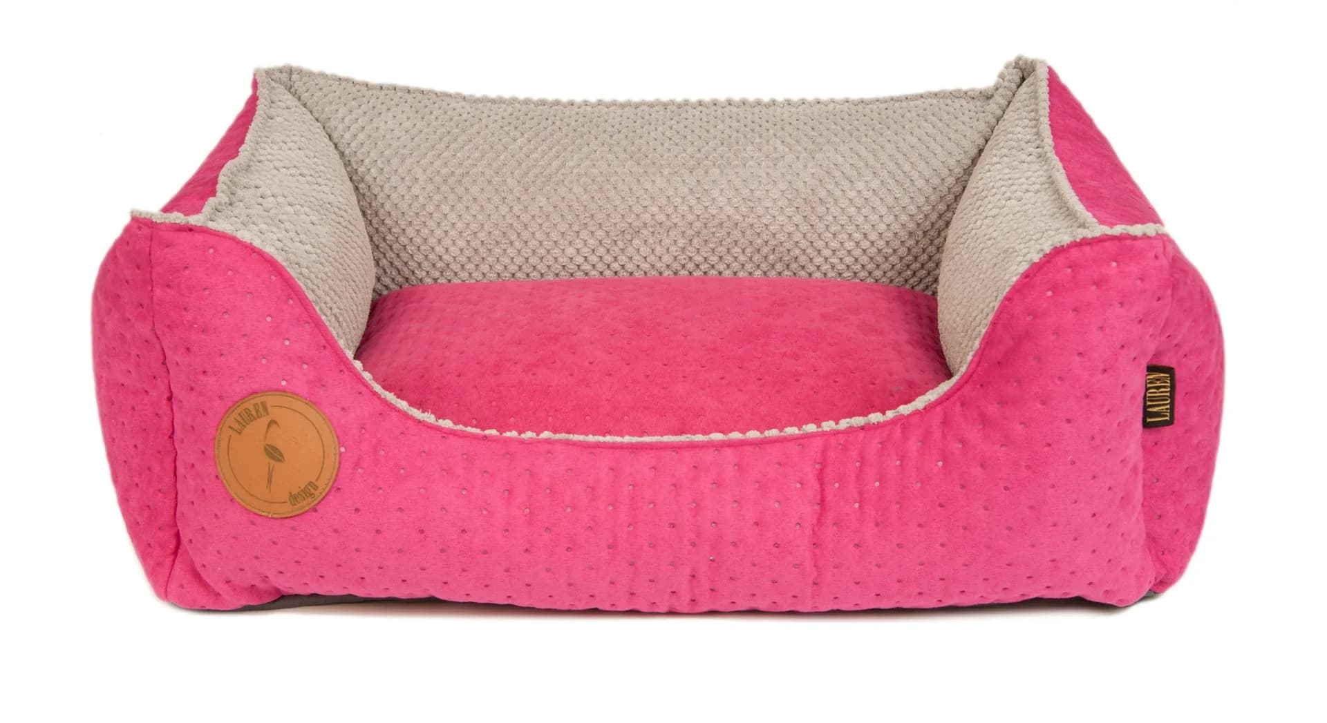 Lauren Design Legowisko pikowane Cezar dla psa i kota – brązowy, 60 × 50