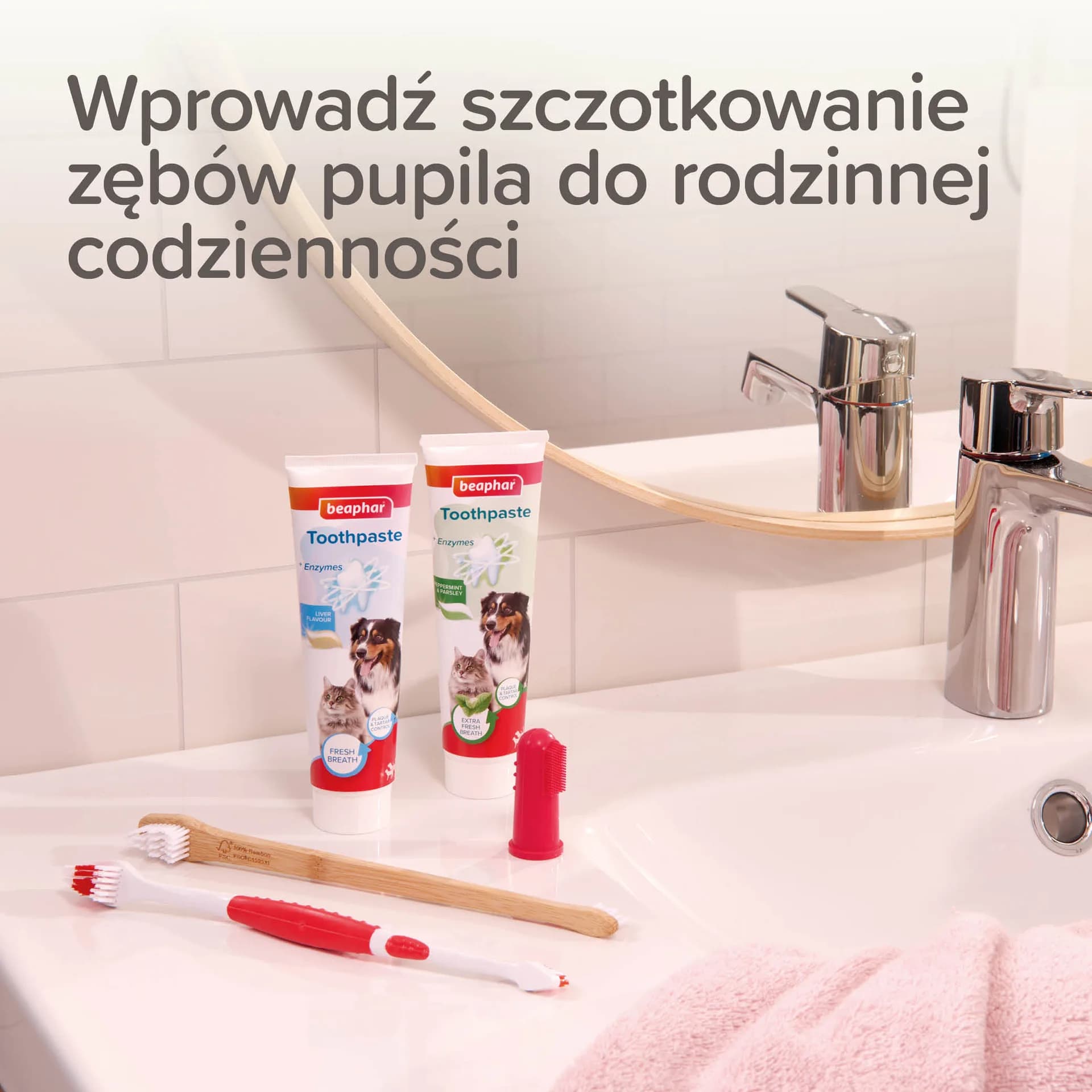 Beaphar Nakładki na palec do czyszczenia zębów dla psów i kotów 2 szt.