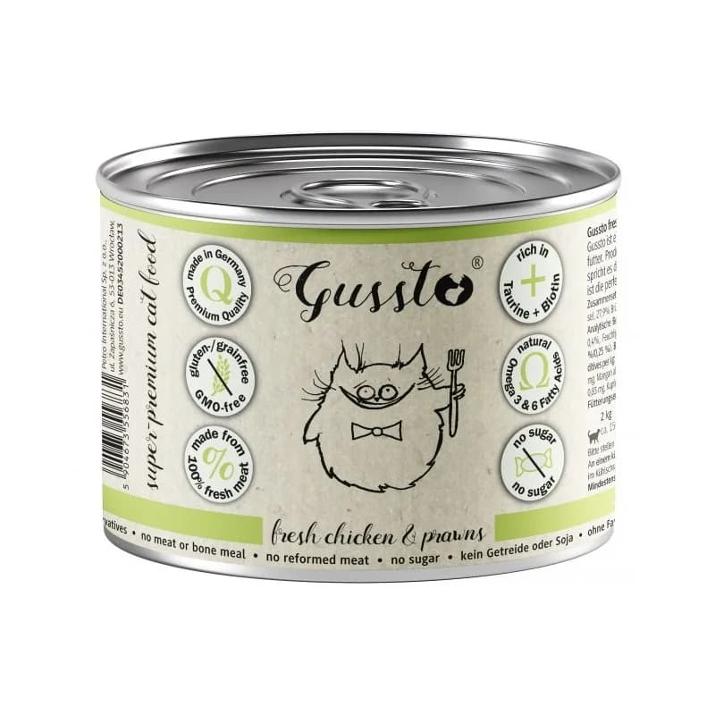 Gussto Cat karma dla kota puszka Fresh Chicken and Prawns