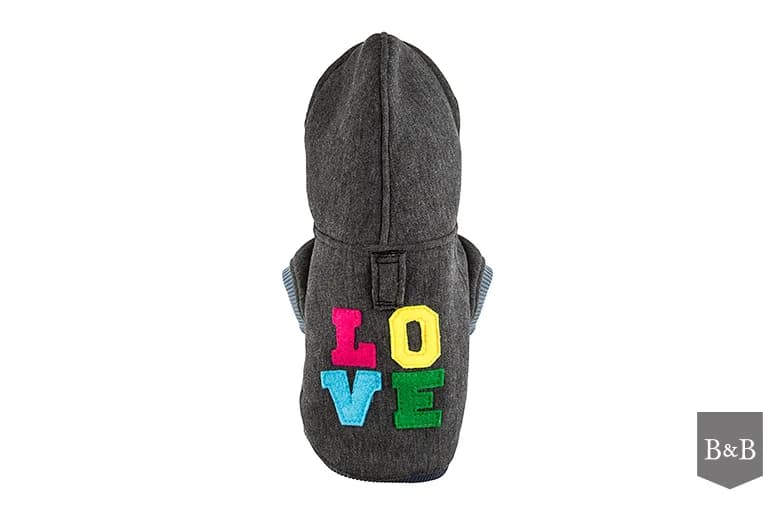 Bowl&Bone Bluza Love szara dla psa M – szary, M