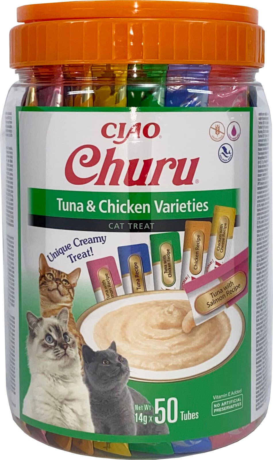 INABA Cat Churu Varieties Tuna & Chicken słoik 50 × 14 g 700 g