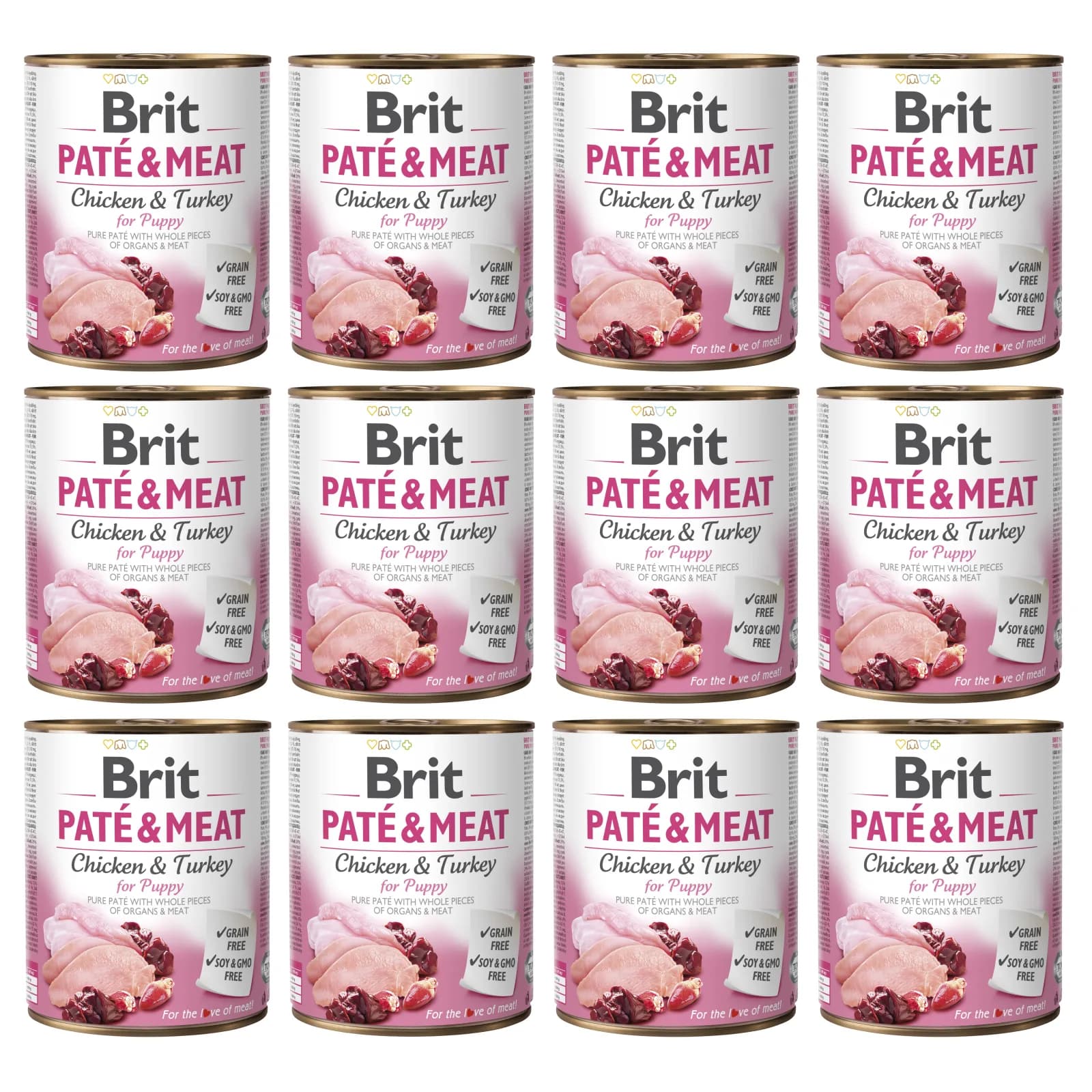 Brit Pate & Meat Chicken & Turkey for Puppy mokra karma dla szczeniąt z kurczakiem i indykiem – 400 g