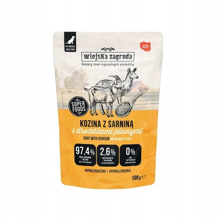 Wiejska Zagroda Karma mokra dla psa Kozina z sarniną 500 g