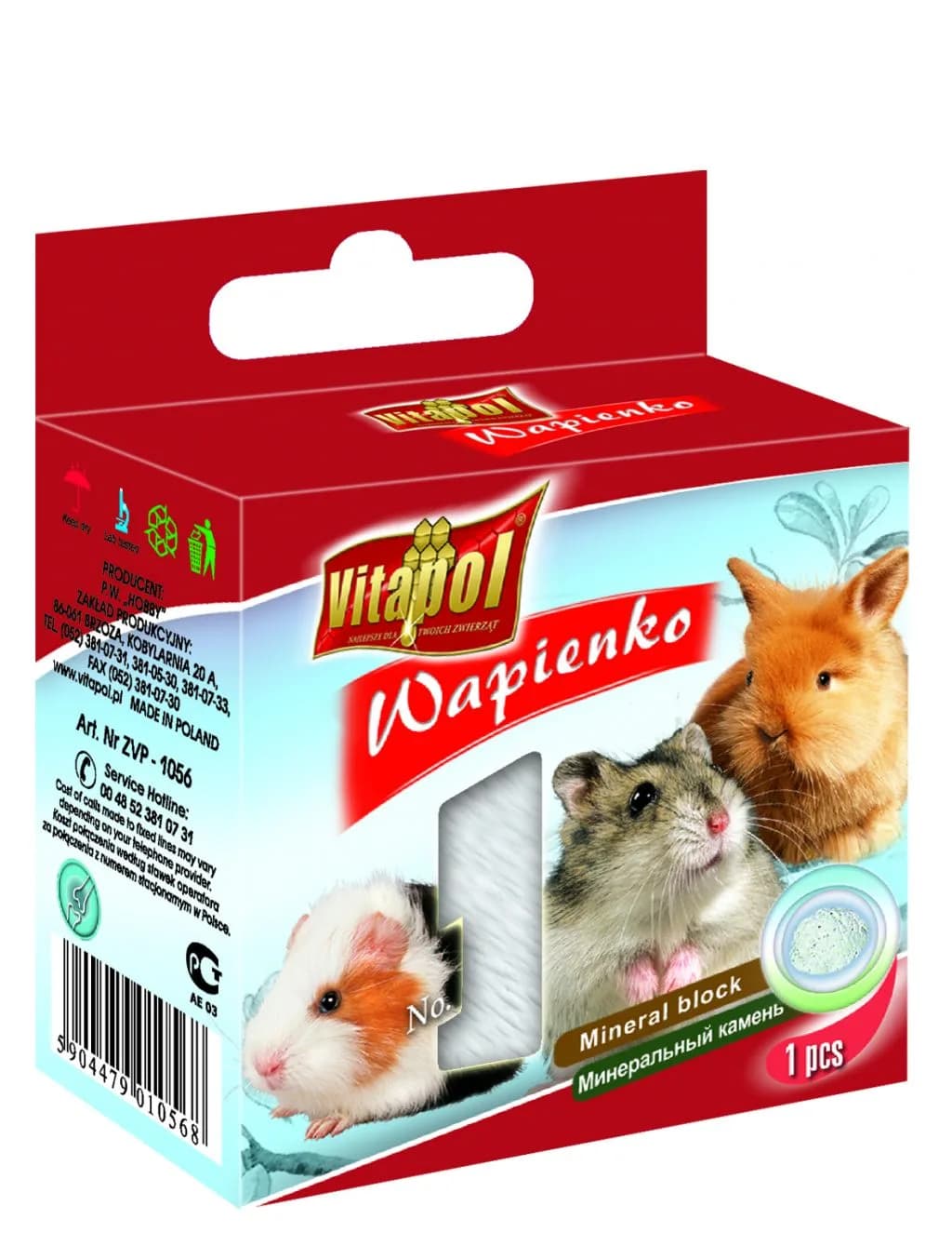 Vitapol Kostka wapienna naturalna dla gryzoni i królika