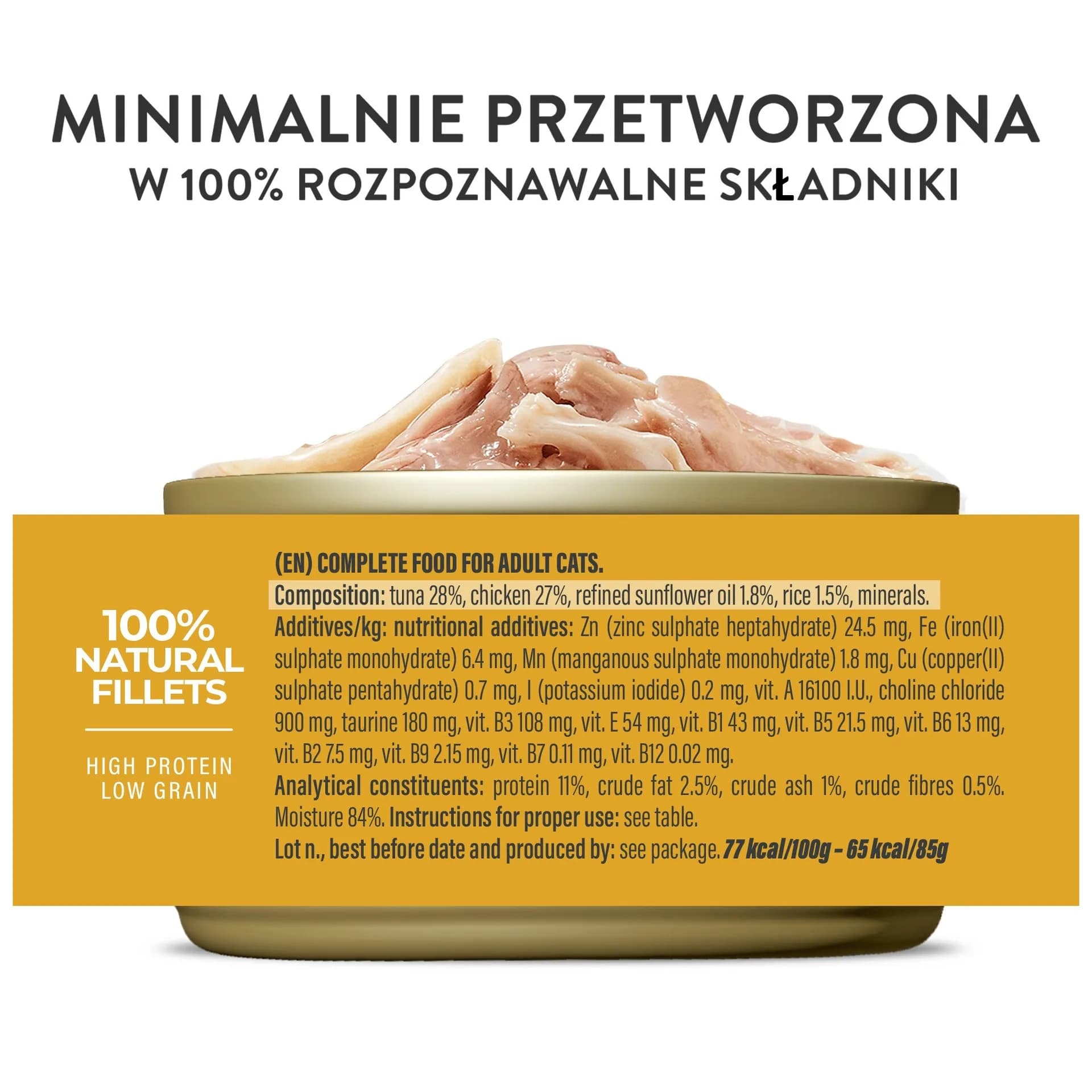 Schesir Mokra karma dla kota filety tuńczyk&kurczak galaretka – puszka – 85 g
