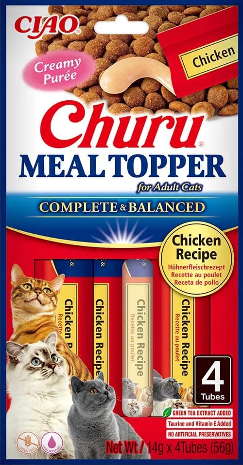 INABA Cat Meal Topper Chicken Recipe przysmak dla kotów 4 × 14 g 56 g