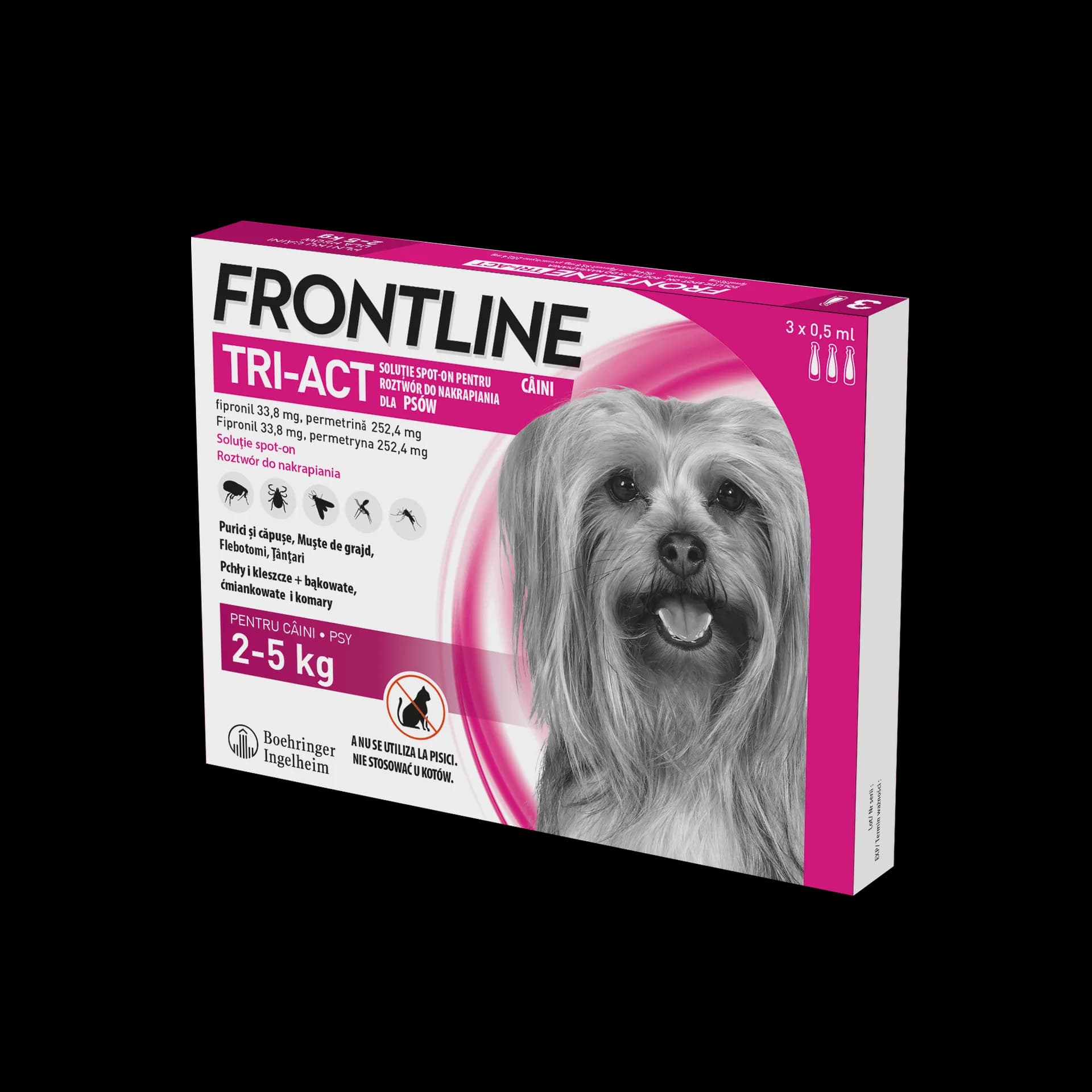 Frontline Tri-Act roztwór do nakrapiania dla psów o różnej wadze – XS
