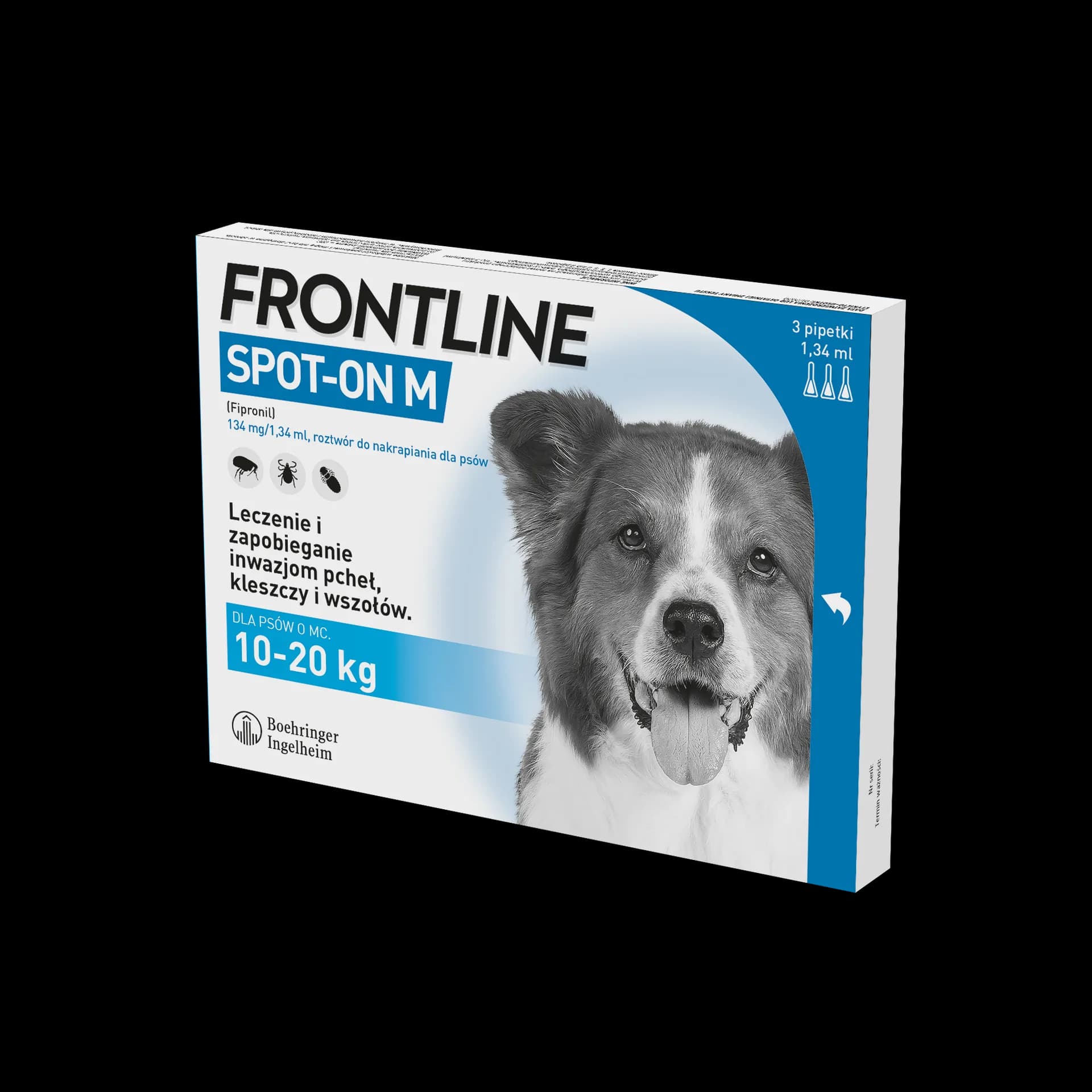 Frontline Spot-On roztwór do nakrapiania dla psów o różnej wadze 3 pipety – S