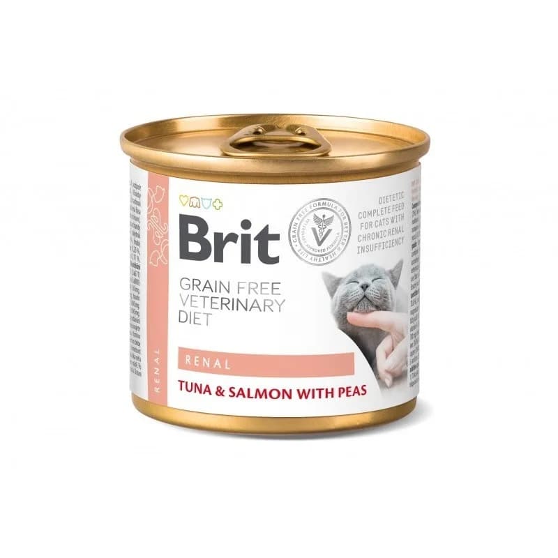 Brit Veterinary karma dla kota Tuńczyk Łosoś Groszek 200 g