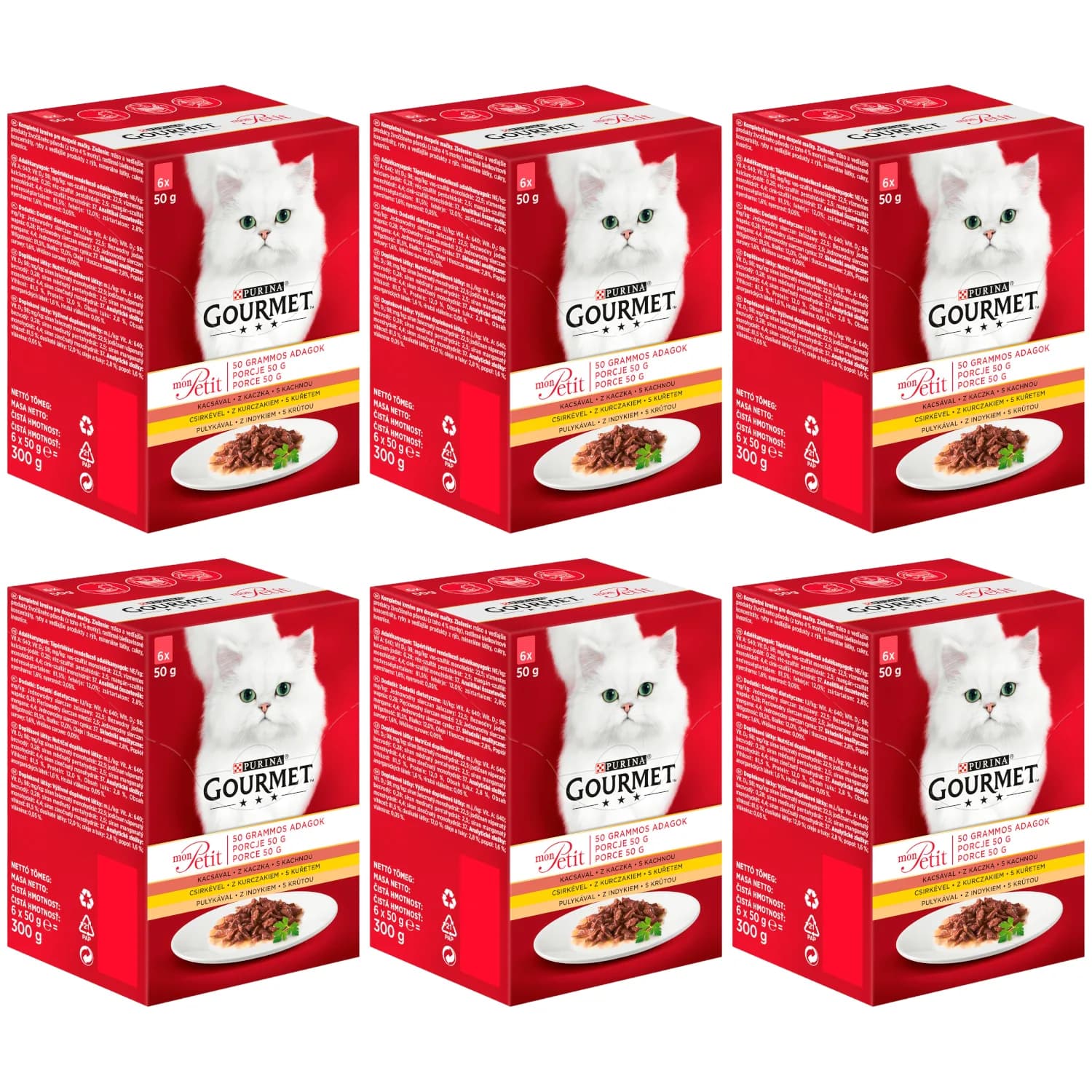 Gourmet Purina Mon Petit mix drobiowy 6 × 50 g