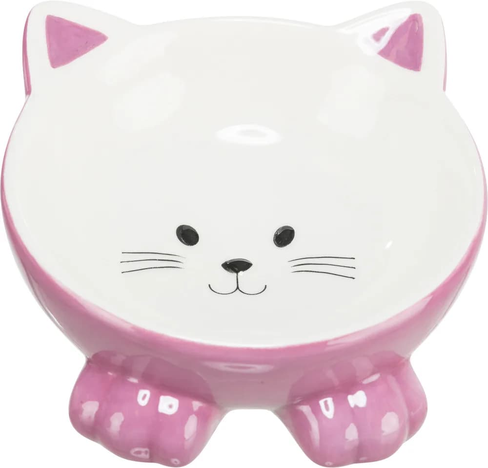 Trixie Miska ceramiczna wysoka dla kota w kształcie kota / 0,15 l 14 cm