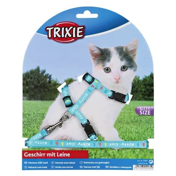Trixie szelki ze smyczą dla kociąt z napisem Kitty Cat