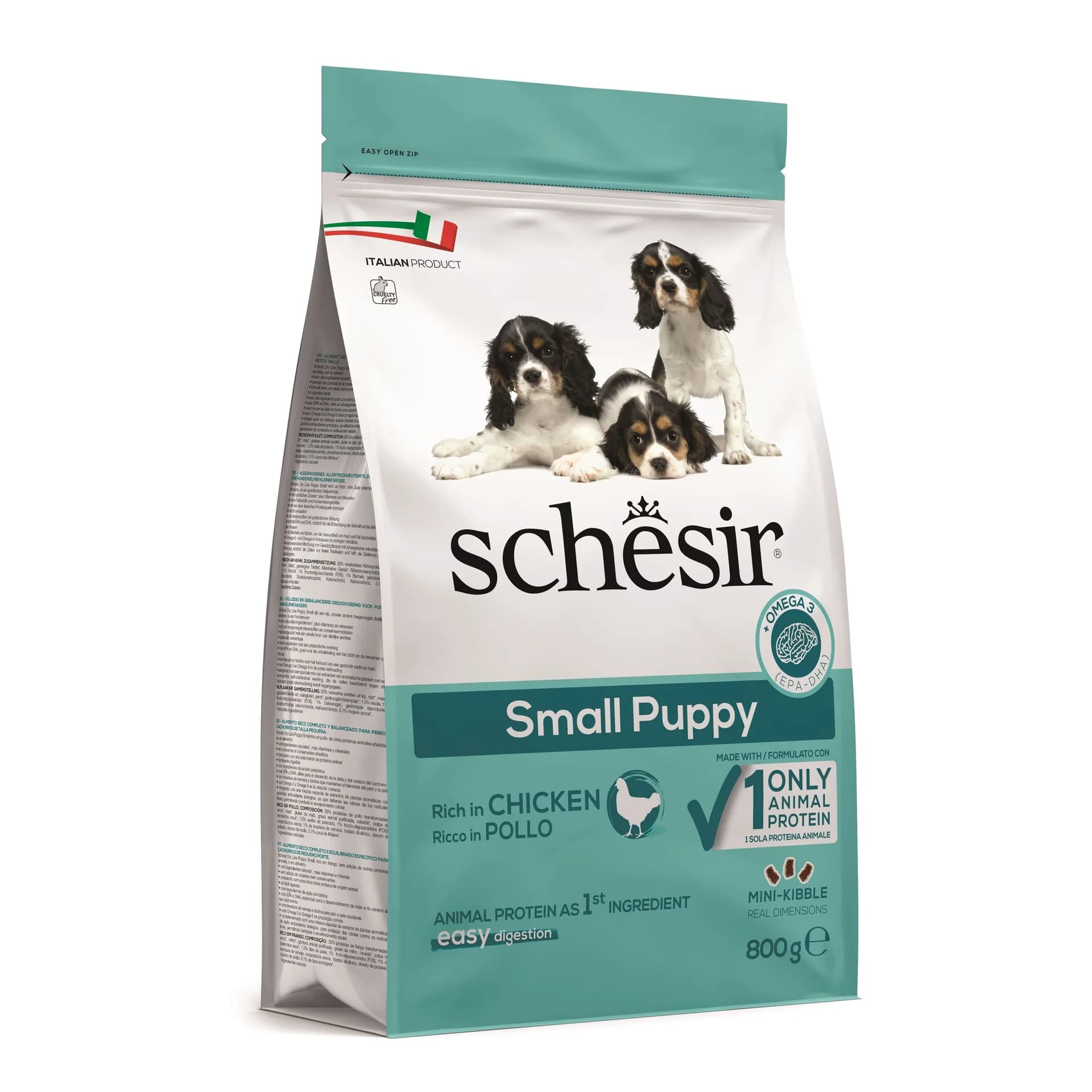 Schesir Original karma sucha dla szczeniąt kurczak dla małych ras – 0,8 kg