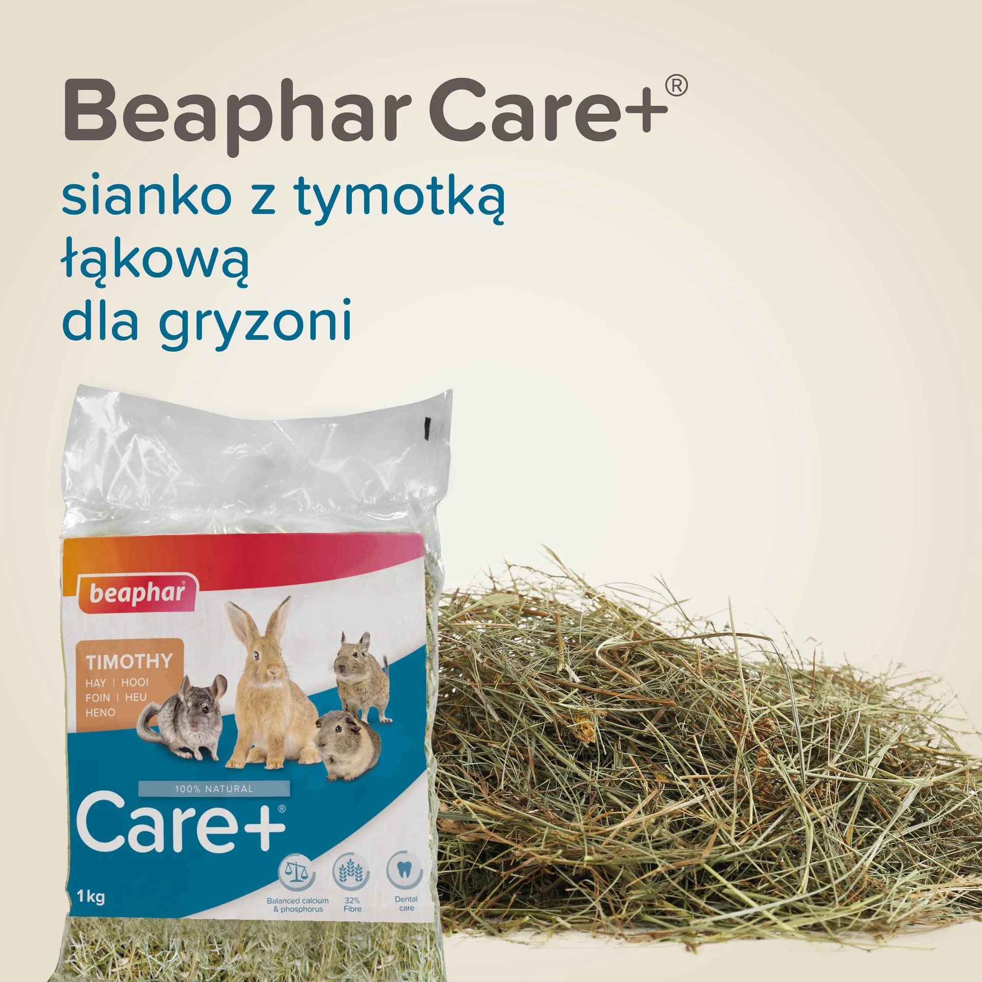 Beaphar Care+ Timothy Hay sianko z tymotką łąkową 1 kg
