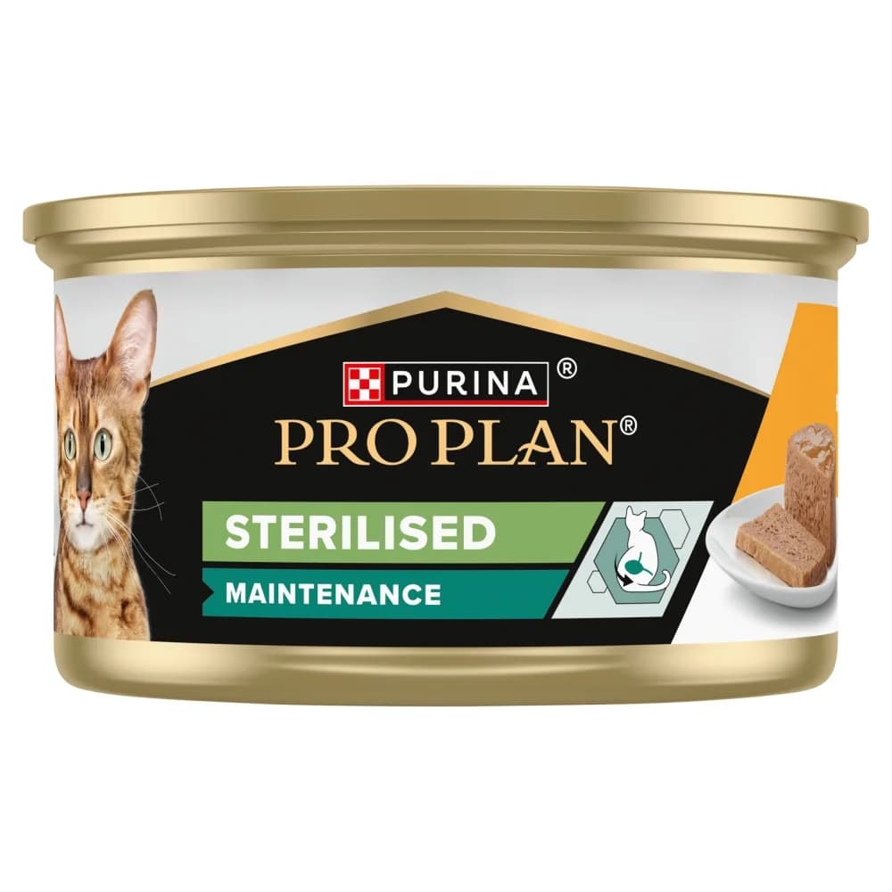 PRO PLAN Purina Sterilised Adult Maintenance karma mokra z kurczakiem w formie pasztetu dla dorosłych kotów sterylizowanych 85 g