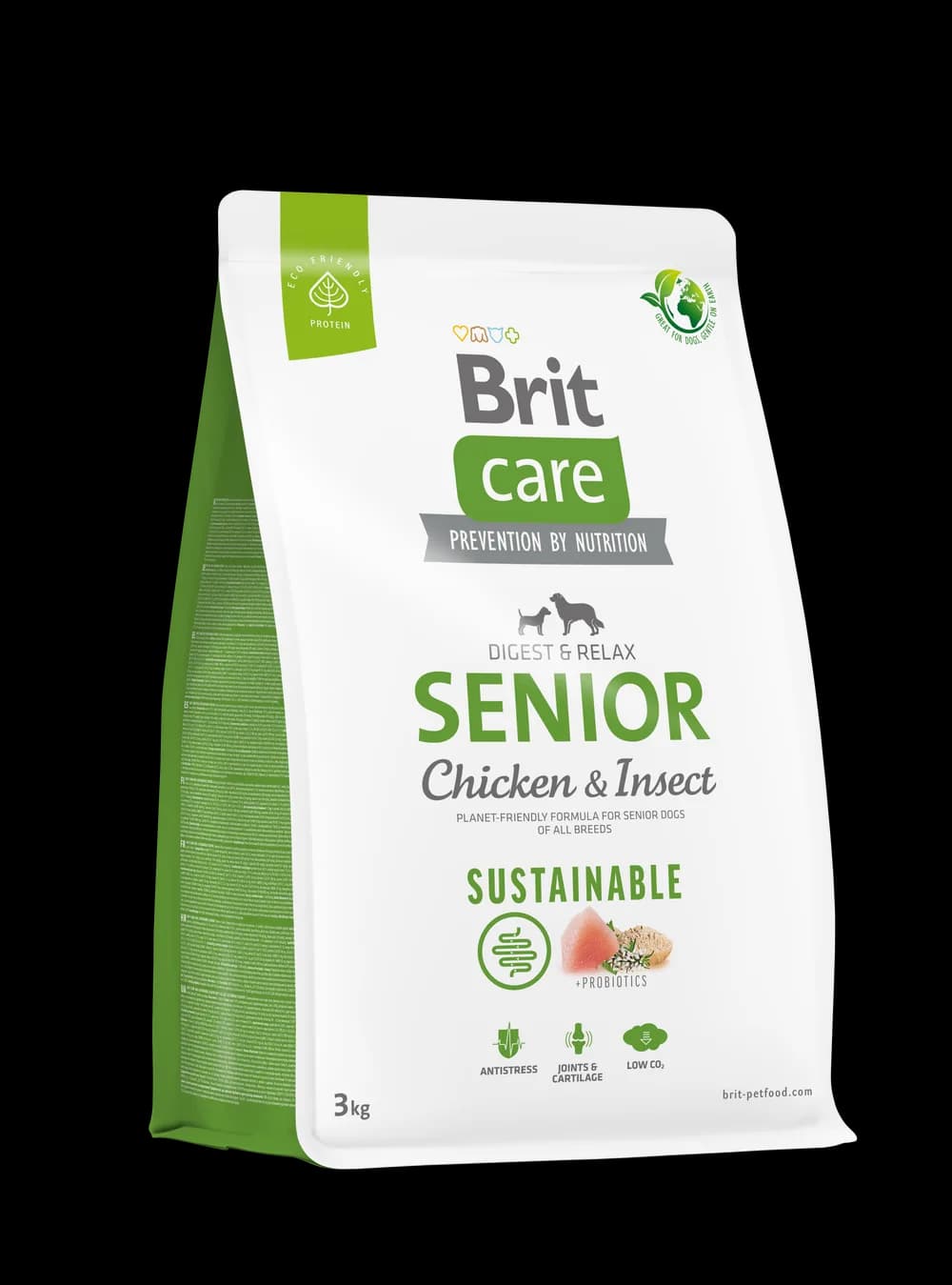 Brit Care Dog Sustainable Senior Chicken Insect sucha karma dla starszego psa z kurczakiem i owadami – 12 kg