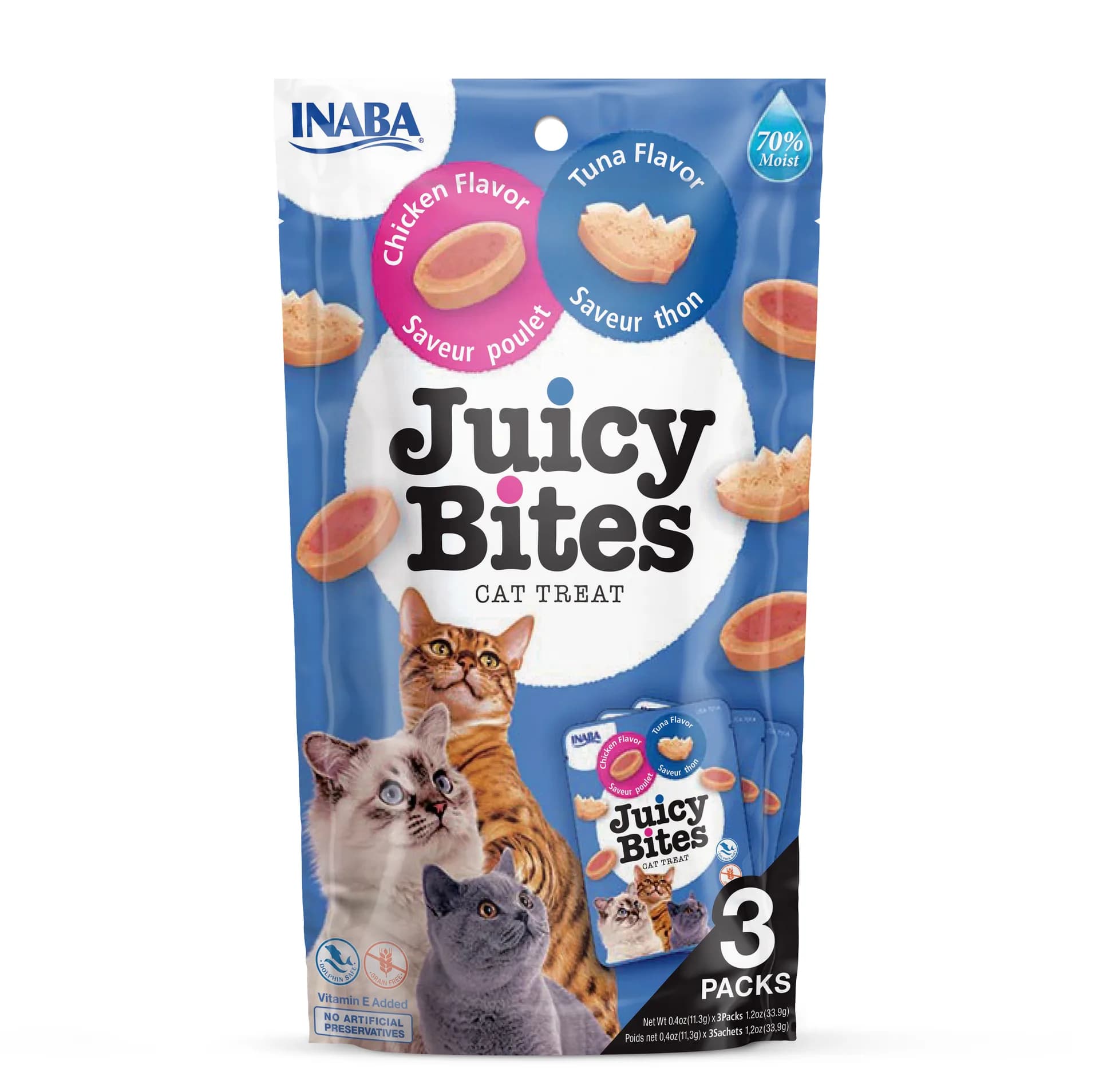 INABA Cat Juicy Bites przysmak dla kotów Chicken i tuna Flavour 11 3 g