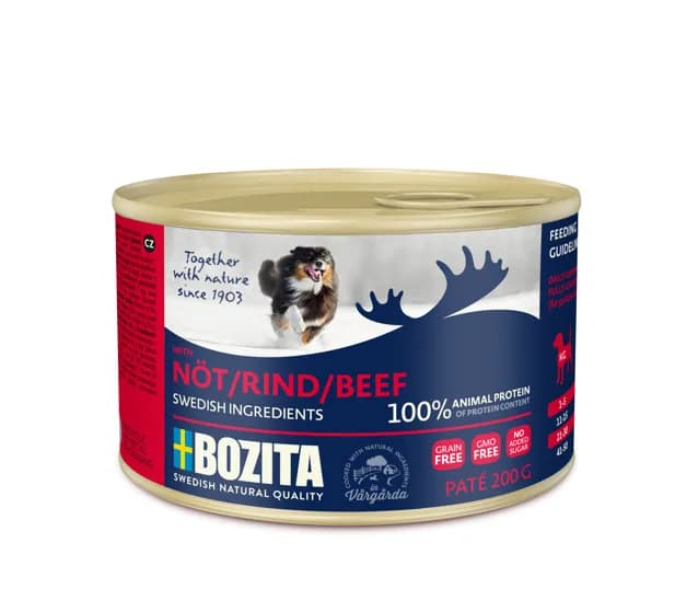 Bozita Mokra karma dla psów w puszkach wołowina – 200 g