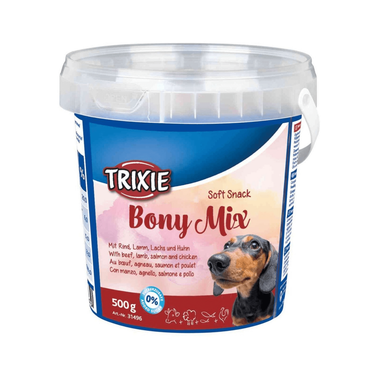 Trixie Przekąski Bony Mix przysmak dla psów Wołowina Łosoś Kurczak 500 g