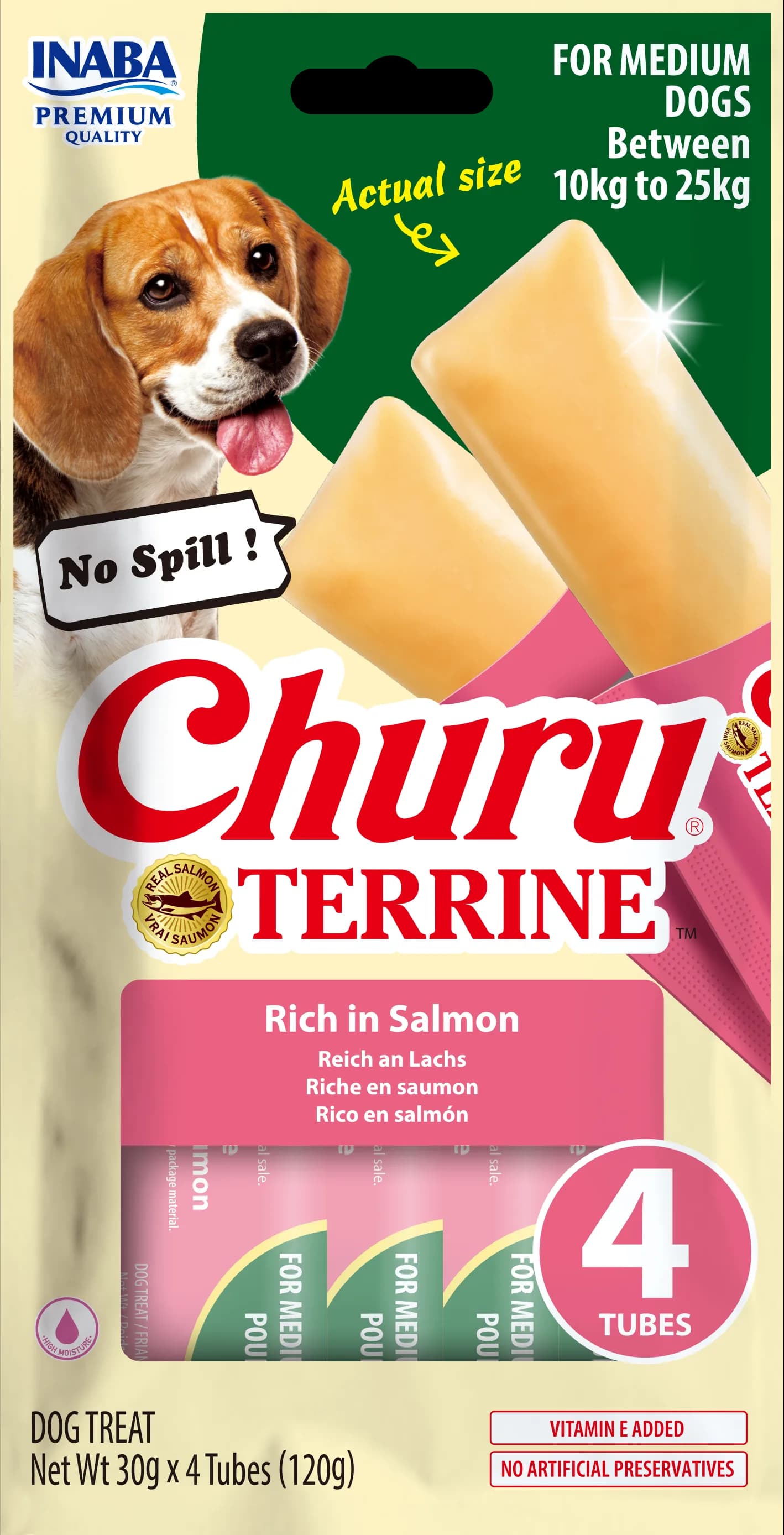 INABA Dog Churu Terrine Salmon przysmak dla dorosłych psów 4 x 30 g (120 g)