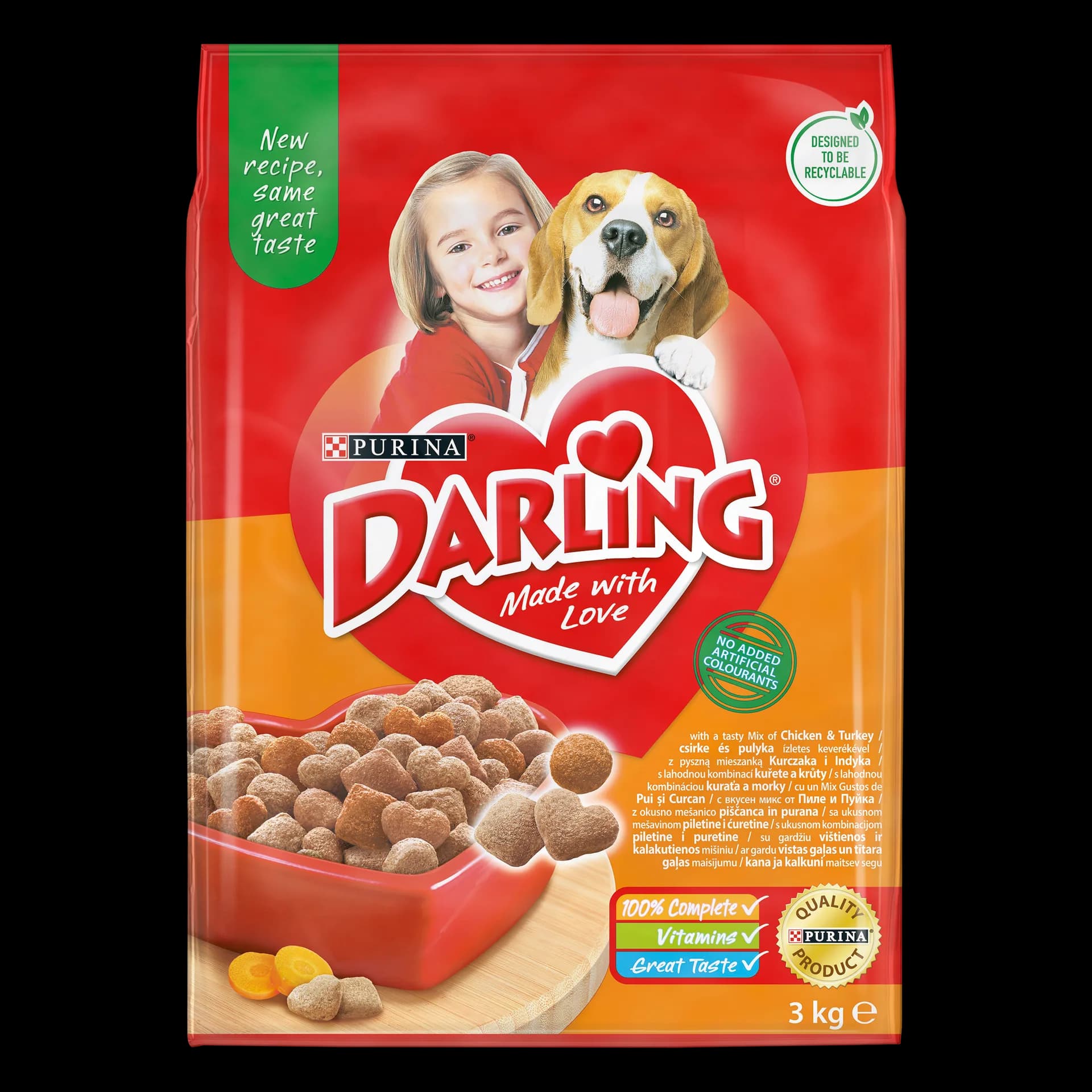 Darling Purina Sucha karma dla psa z drobiem i warzywami – 15 kg