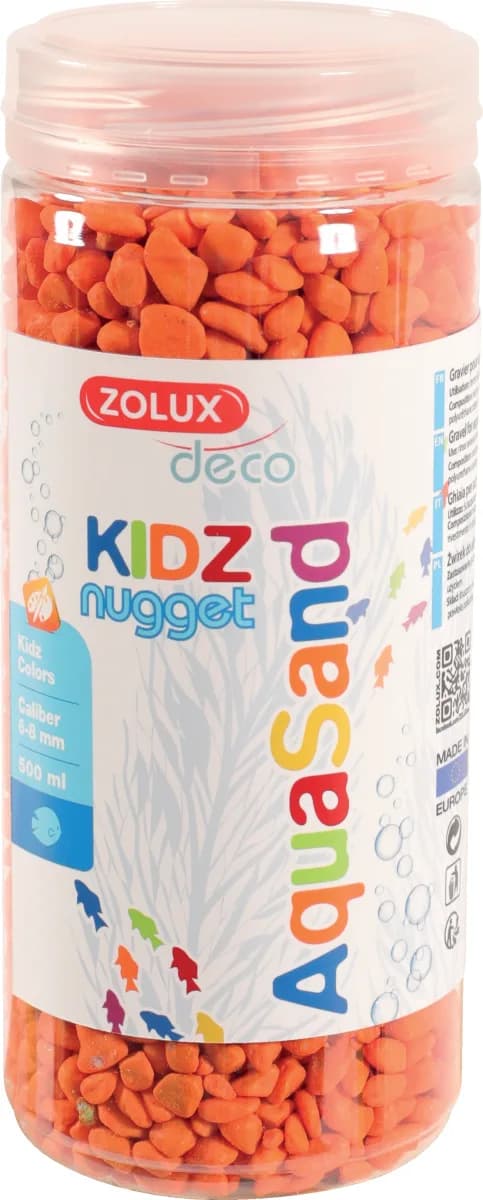 Zolux Aquasand podłoże dekoracyjne do akwarium Kidz Nugget – czerwony