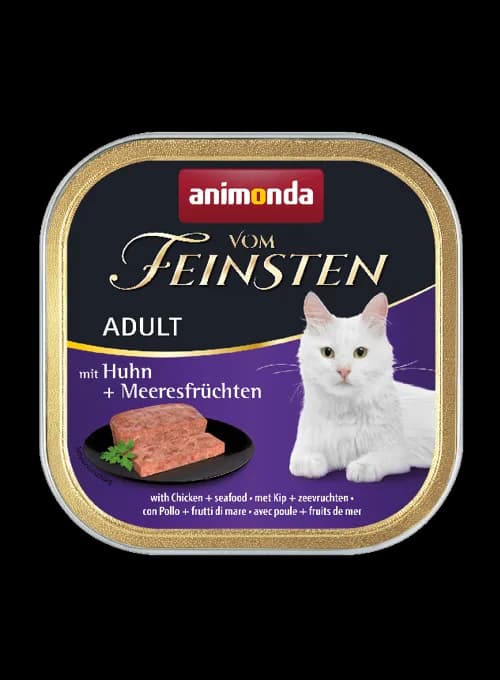 Animonda Vom Feinsten Adult karma mokra z kurczakiem i owocami morza dla kota 100 g
