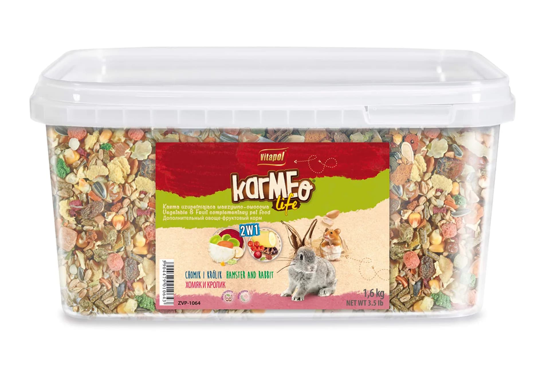 Vitapol Karma uzupełniająca warzywno-owocowa dla chomika i królika – 1,6 kg