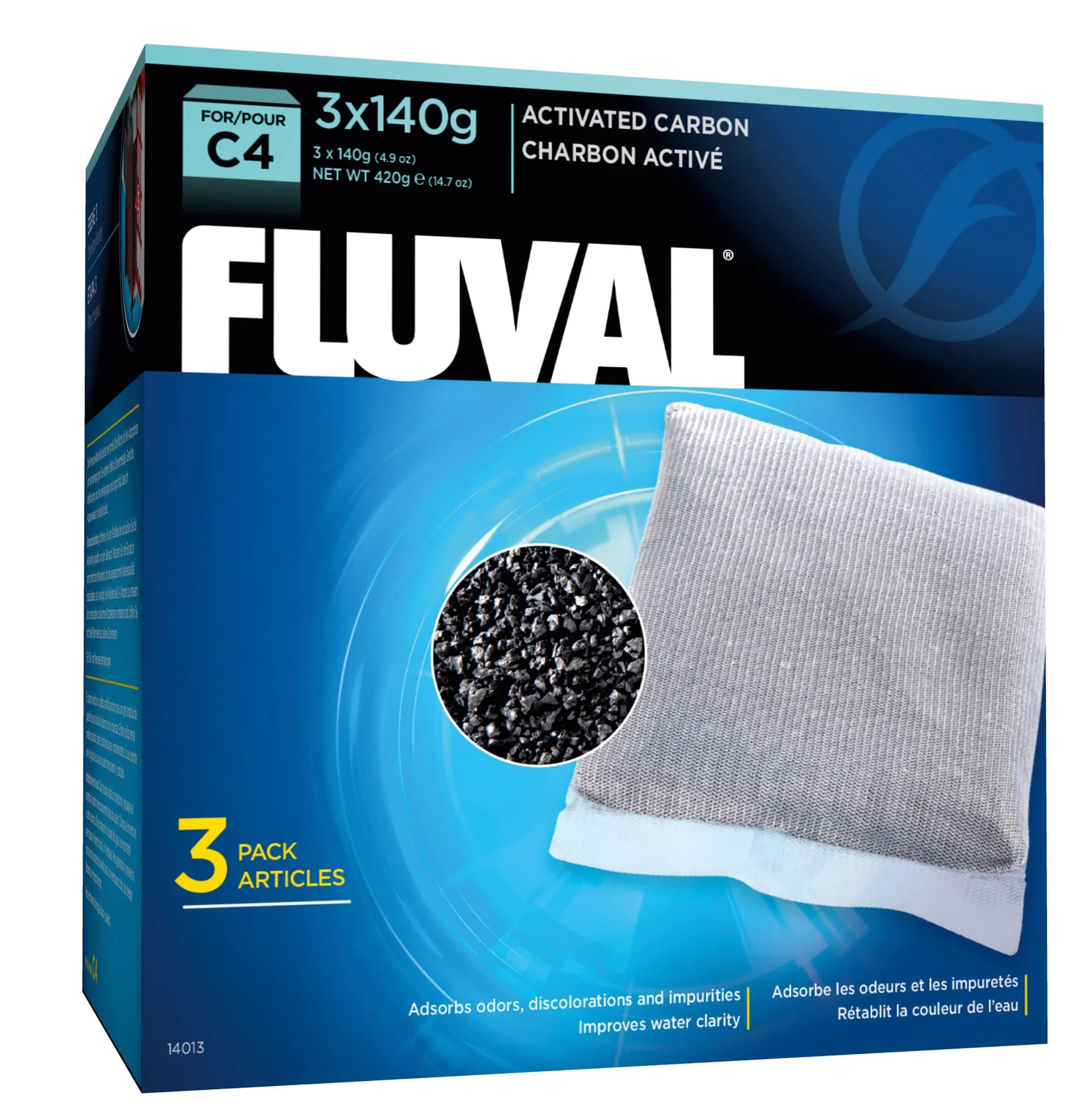 Fluval Wkład węglowy do filtra C4 3 x 140 g