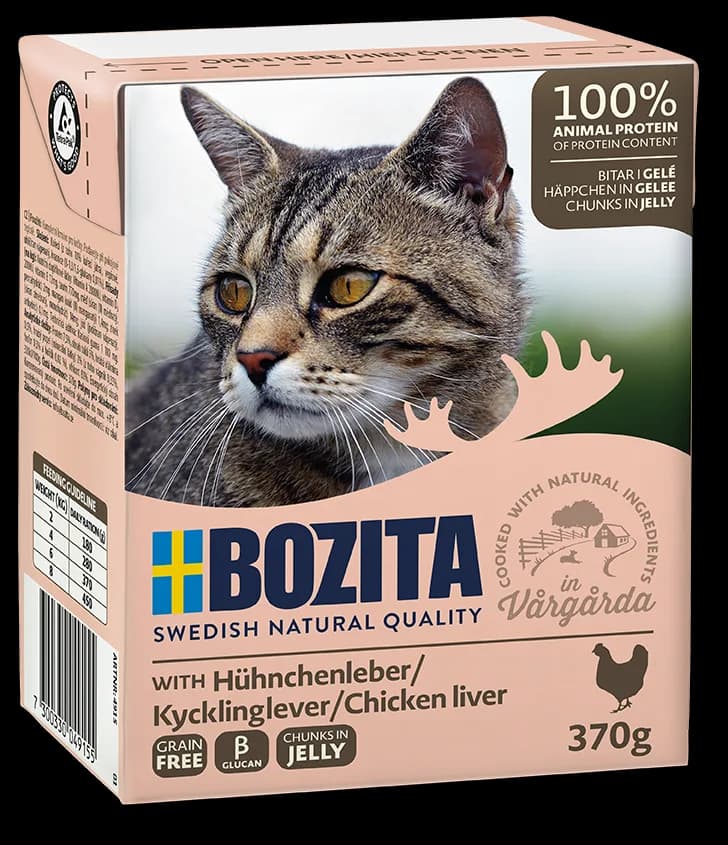 Bozita Wątróbka drobiowa w galaretce mokra karma dla kotów 370 g